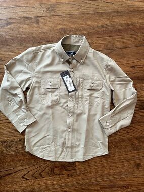 NWT Properly Tied Button-Down Field Shirt in Khaki, size 5